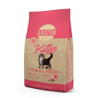 Araton Kitten sausas pašaras visų veislių kačiukams iki 1 m., 1,5 kg
