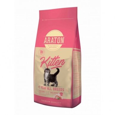 Araton Kitten sausas pašaras jauniems kačiukams, 15 kg