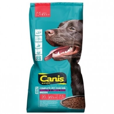 Canis Major sausas pašaras šunims su jautiena, 20 kg
