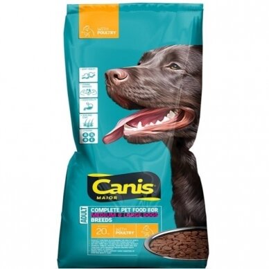 Canis Major sausas pašaras šunims su paukštiena, 20 kg