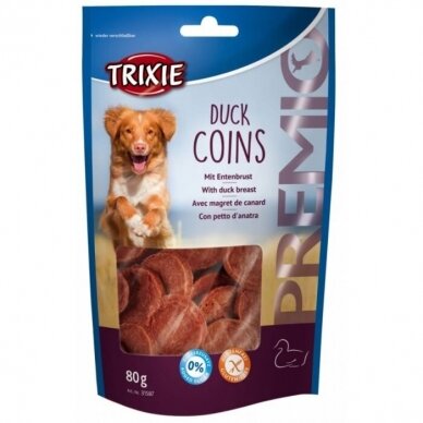 Trixie Premio Duck Coins skanėstai šunims, 80 gr.