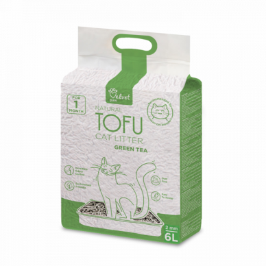 Velvet Paw Tofu kačių kraikas su žaliosios arbatos ekstraktu, 6 l.